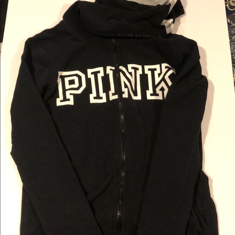 black zip up hoodie